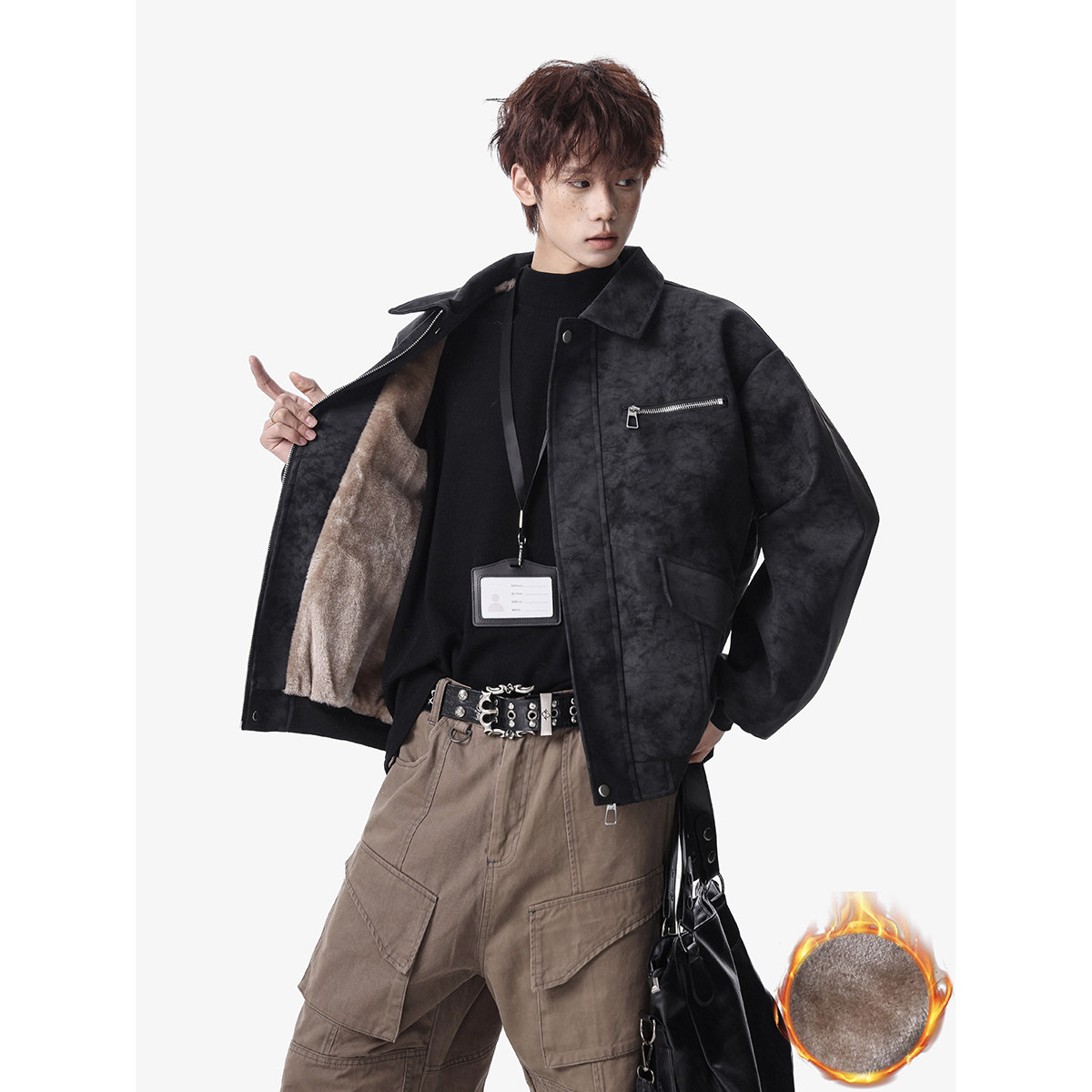 916-998-特P105无差价年货节货足冬装座山雕加厚皮棉衣无影墙，男装棉衣，星座916