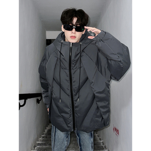 916-965-特P108无差价 冬装美式设计感大码连帽棉衣 暗黑M-5XL，男装棉衣，星座916