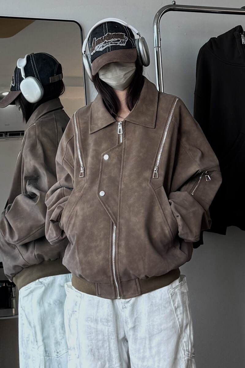 916-961-特P98无差价秋装新款美式大码PU皮衣夹克中性M-5XL,男装夹克,星座916