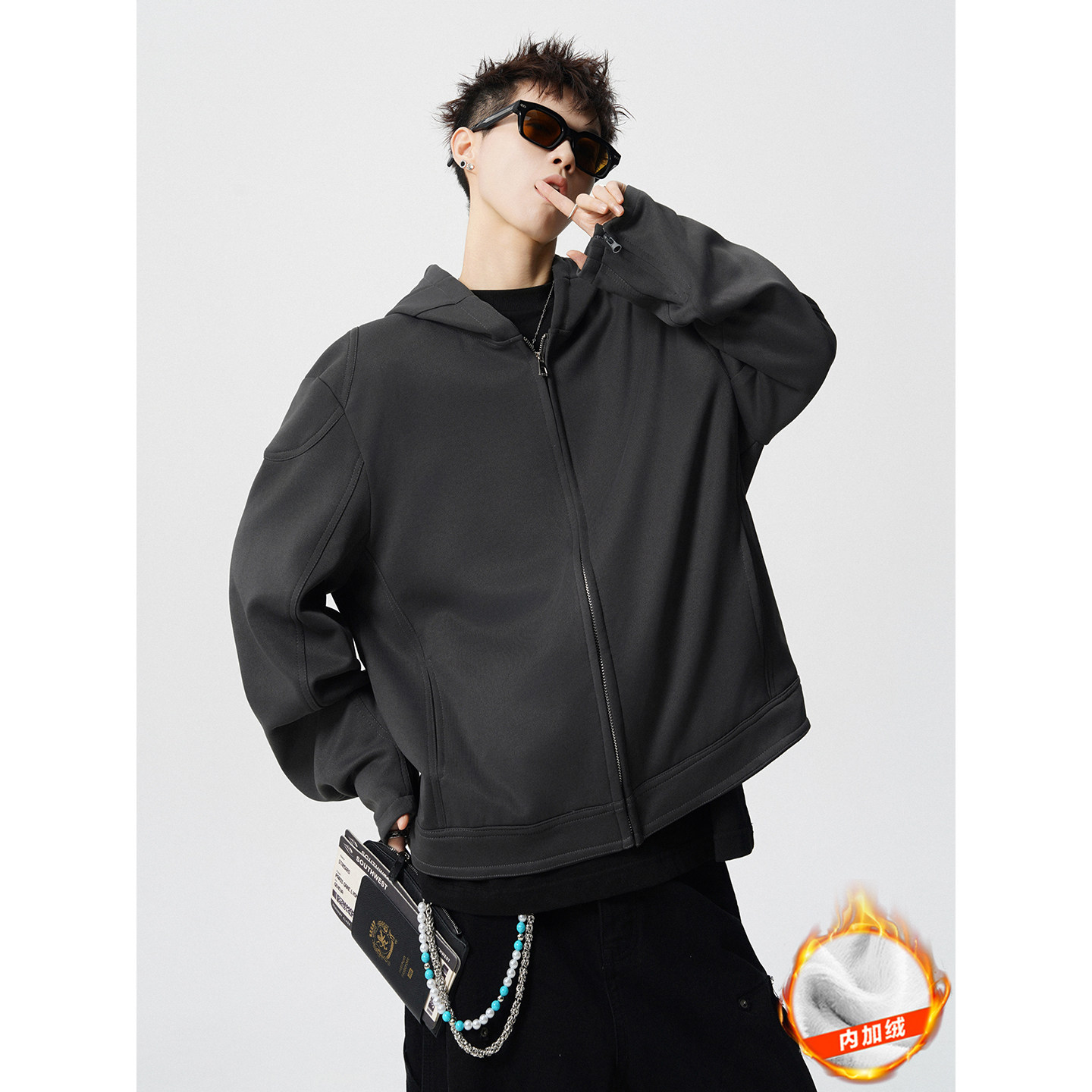 916-W96绒-特P78薄款W96-特P68现货秋冬重磅正肩机车连帽卫衣,男装工装外套,星座916