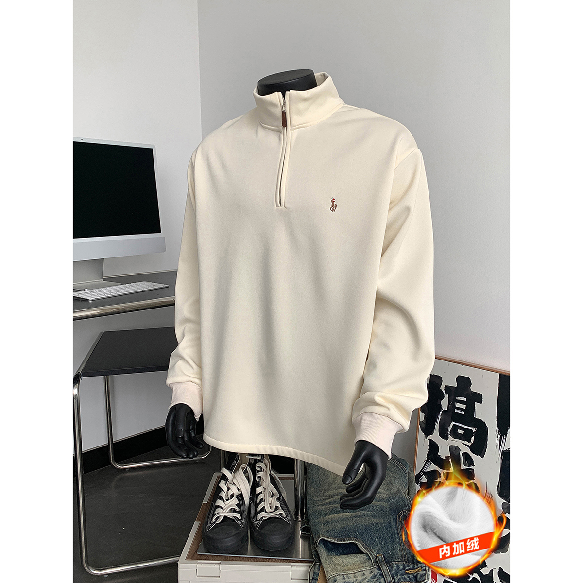 916-W86绒-特P58无差价重磅高品质开叉加绒卫衣，男装卫衣，星座916