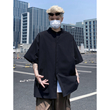916-C66-特P35无差价棉可二开夏装中式短袖衬衫高街M-5XL，男装衬衫，星座916