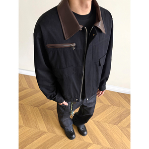 916-8003-特P88无差价 棉 2026春装新 美式撞色翻领夹克 美式，男装夹克，星座916