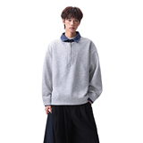 916-W97-特P55无差价现货重磅2026春装新拼接假两件卫衣无影墙，男装卫衣，星座916