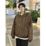 916-961-特P98无差价秋装新款美式大码PU皮衣夹克港风M-5XL，男装夹克，星座916