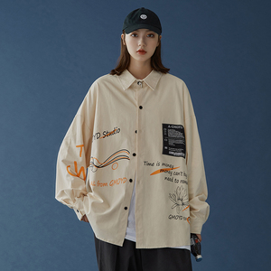 916-C12-P50 棉 春装 美式宽松大码长袖衬衫 中性，男装衬衫，星座916