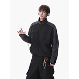 916-993-特P85深度库存春装拼接摇粒绒户外立领外套夹克无影墙，男装夹克，星座916