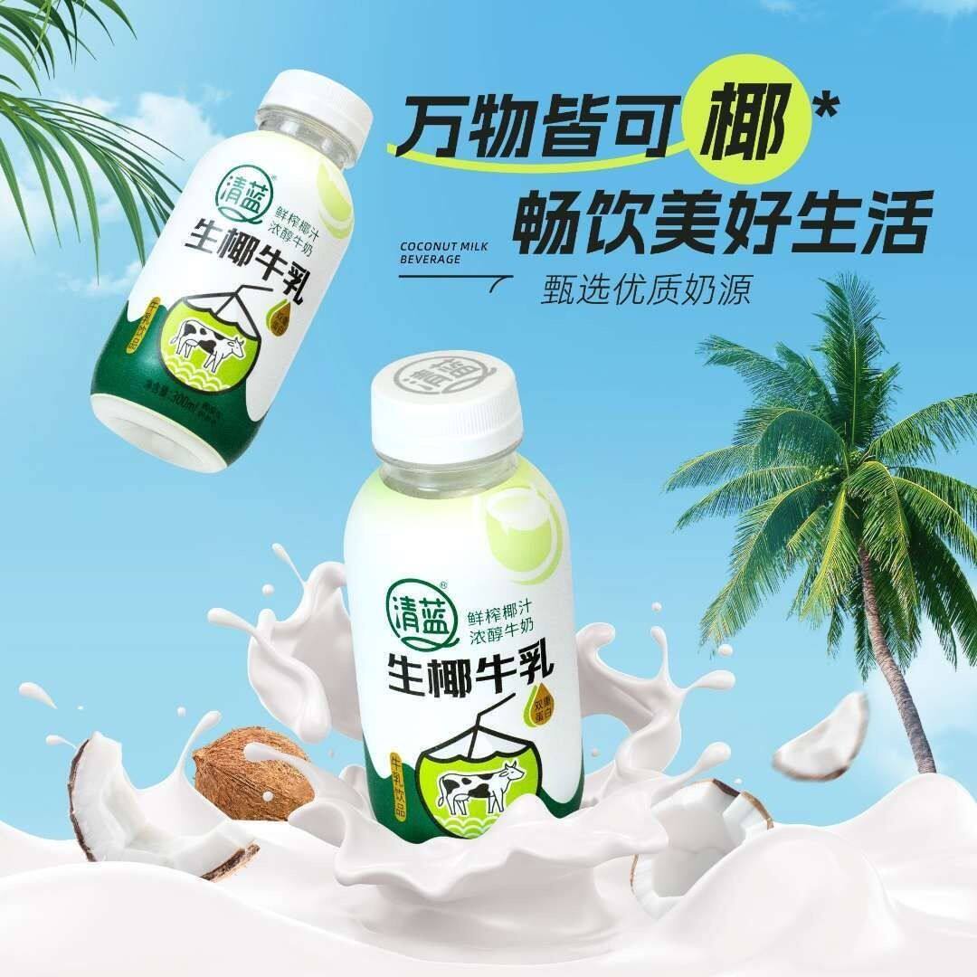 清蓝杨枝甘露芒果乳味饮品生椰牛乳饮品双重蛋白饮料300ML*8瓶装