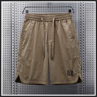 冰丝速干四分裤 夏季 子夏天沙滩大裤 衩居家睡裤 短裤 休闲五分裤 男士