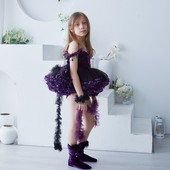 女童学猫叫演出服儿童猫咪高端万圣节服装 公主话剧舞台礼服宝宝裙