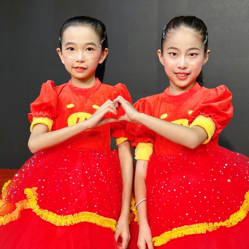 仙童堡儿童演出服女童公主裙