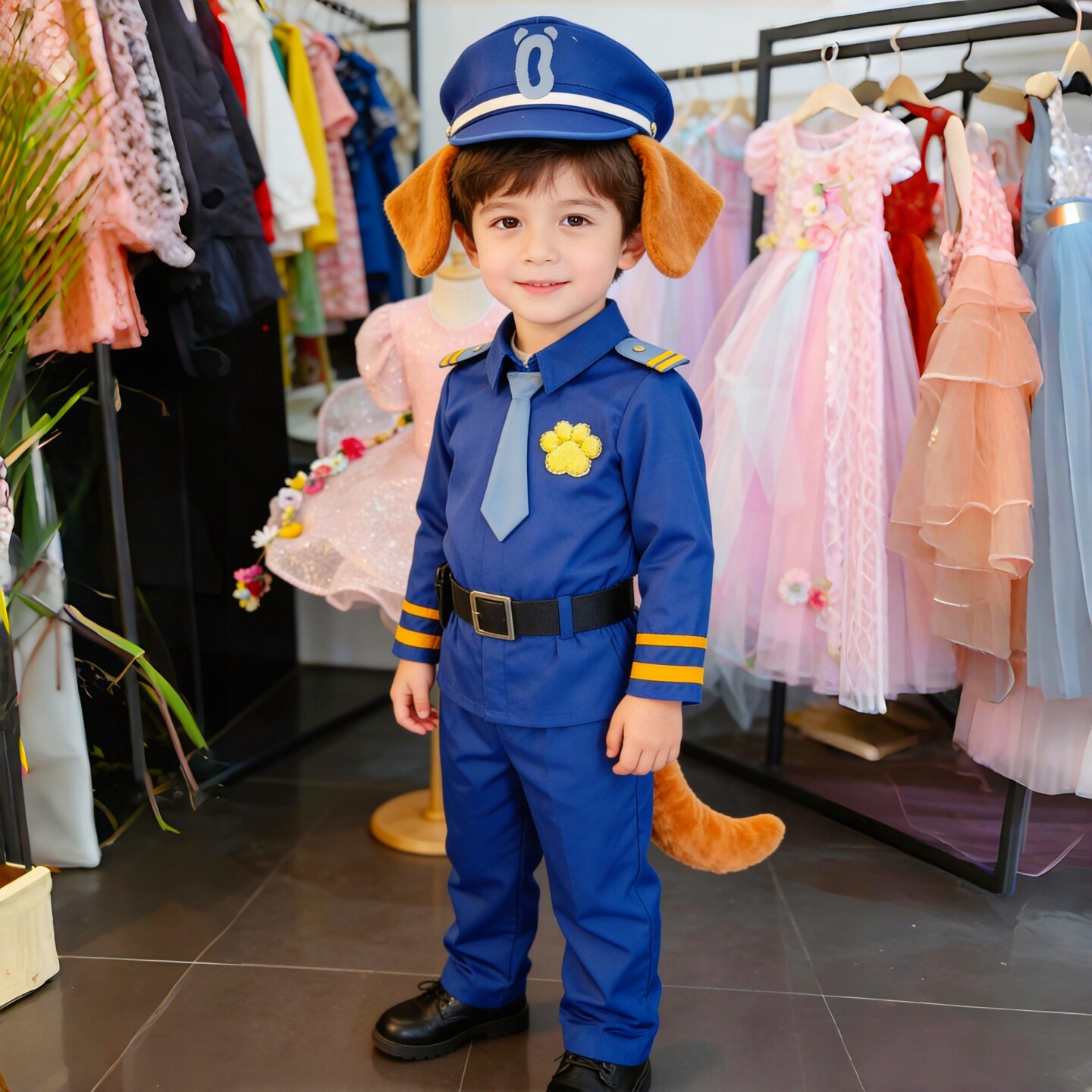 男童警长cos演出服生日礼物演出图片