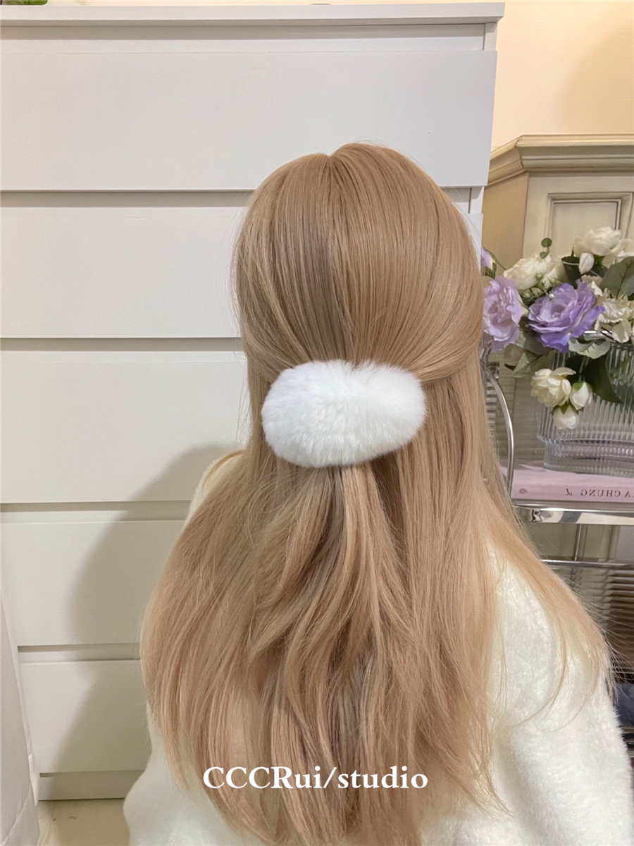 CCCRUI韩国高定！真濑兔毛BB夹