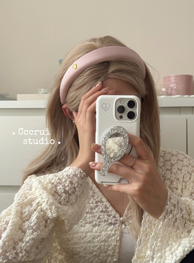 CCCRUI日韩新款缎面光泽感简约高颅顶纯色发箍高级感气质头箍发饰