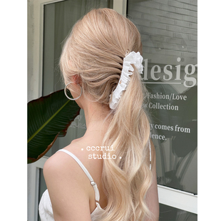 CCCRUI超仙新款韩国弯月形超大蕾丝抓夹多发量巨好看发抓女香蕉夹