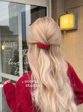 CCCRUI韩系彩钻醋酸倒插梳发夹高级感发梳女盘发插梳发饰发卡发簪