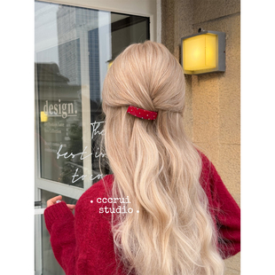 CCCRUI韩系彩钻醋酸倒插梳发夹高级感发梳女盘发插梳发饰发卡发簪