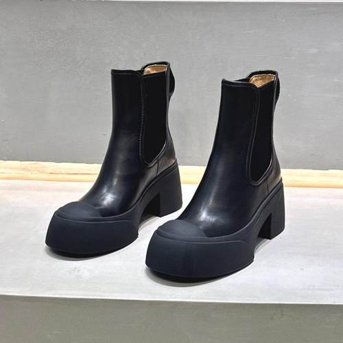 龙猫叔厚底加绒保暖切尔西短靴女