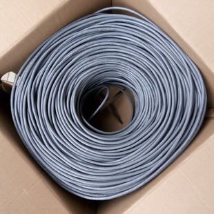 安普超五类双屏蔽抗干扰纯铜网线家用高速CAT5e双绞网线整箱300米