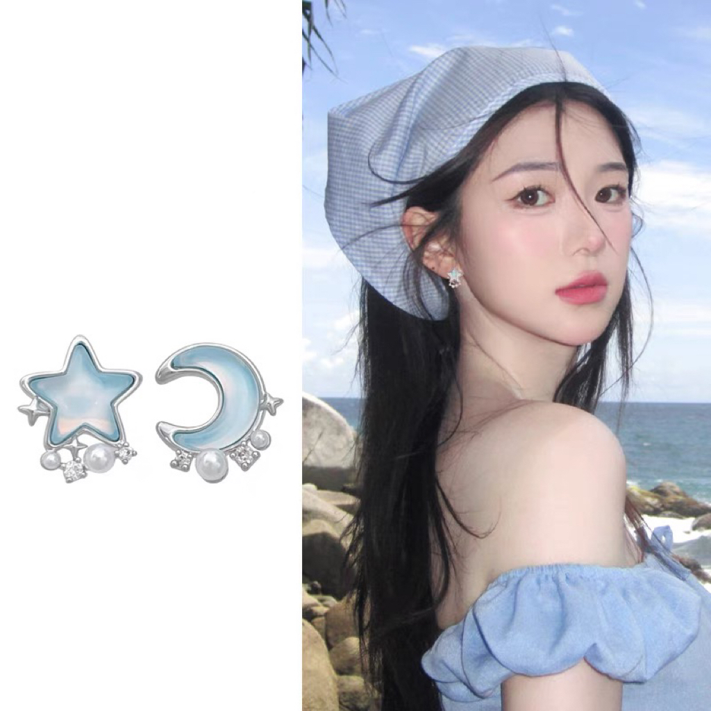 星月不对称蚊香盘耳夹