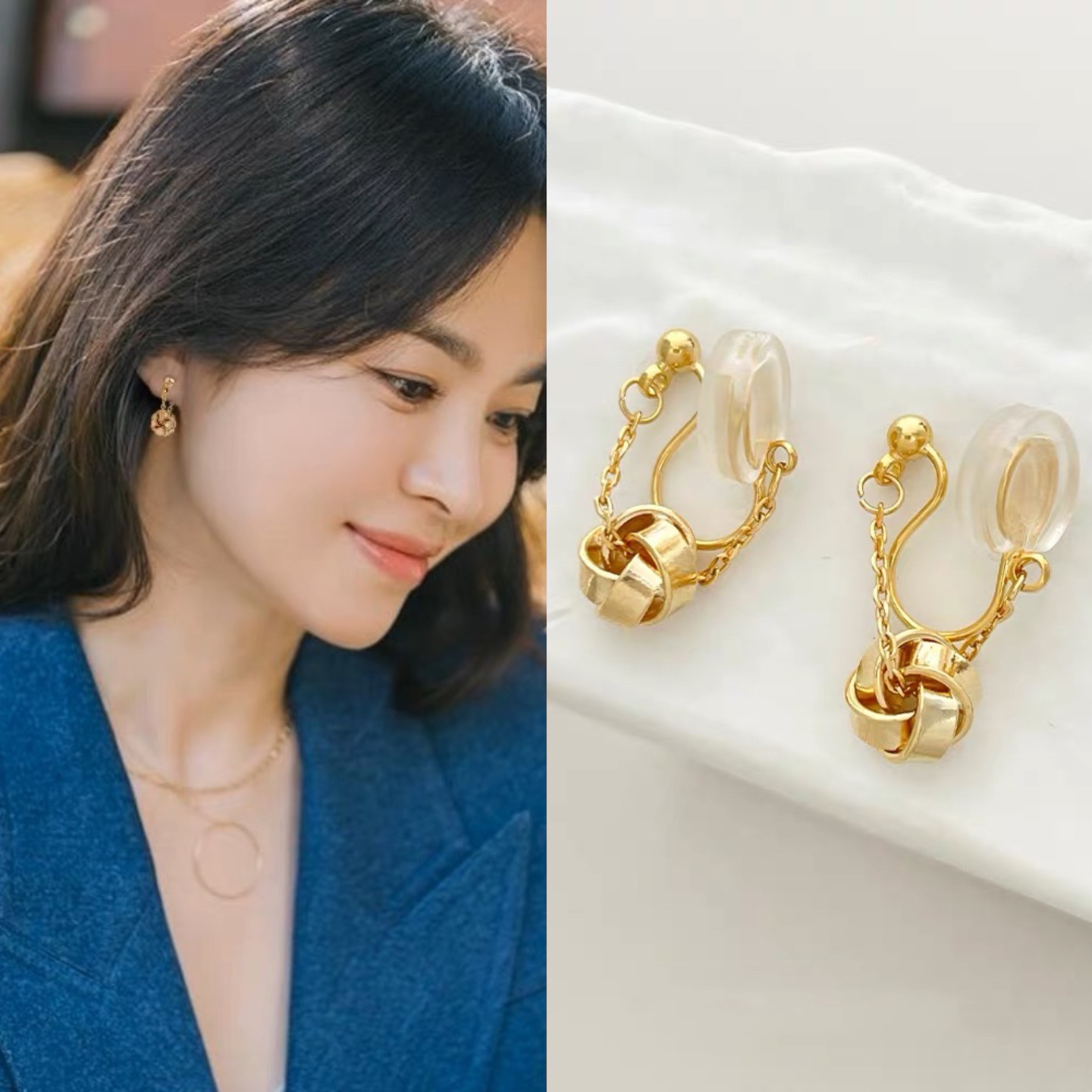 法式流苏无耳洞蚊香盘耳夹