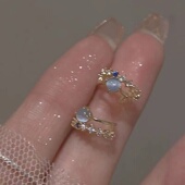 无耳洞「海岛蓝雾」复古简约蚊香盘耳夹女精致小巧浪漫气质百搭款