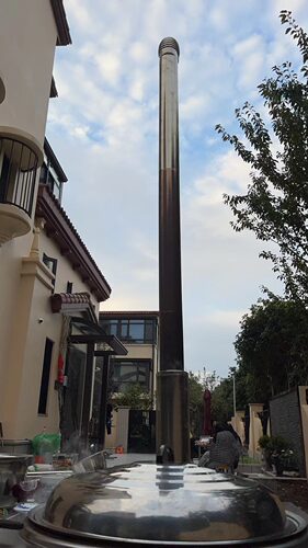 不锈钢烟筒烟管弯脖三通雨帽家用野外户外