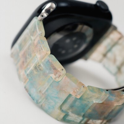 适用于iwatchs11苹果表带透气树脂Applewatch910代高级感通勤女se