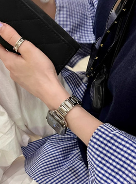 不锈钢蓝气球表带适用苹果iWatch10小米手环9pro红米54华为FIT3女