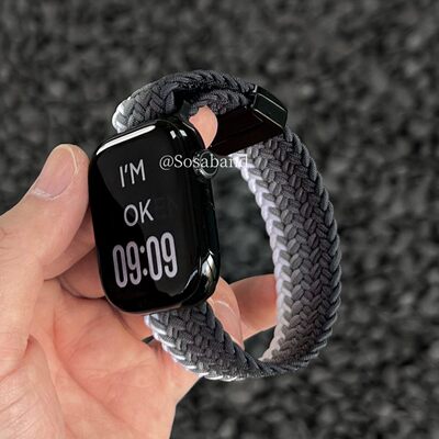 麦穗编织尼龙磁吸适用苹果 S11表带10Apple9Watchultra高级感男女