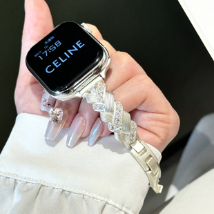 麦穗手镯适用iWatch10女金属华为手环10小米9proFIT3GT5红米5表带