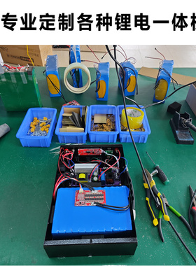 定制12V锂电池一体机电池组24V/48V电池包内置电池带保护板