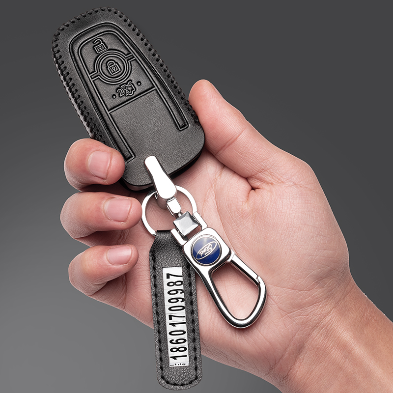 适用于2020款福特锐界plus钥匙套锐际19款金牛座汽车真皮钥匙包扣