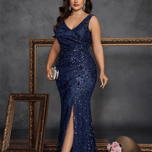 evening birthday dress 4XL maix sexy long dresses party gown