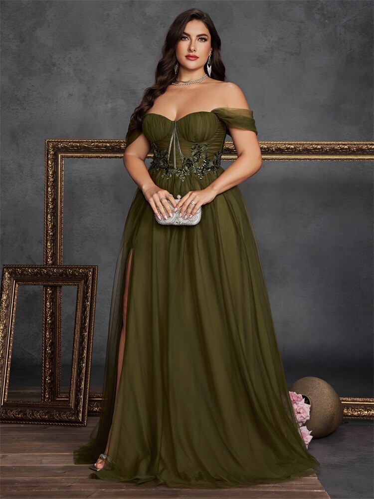 跨境欧美大码女装新款晚礼服连衣裙 plus size party dress 4XL