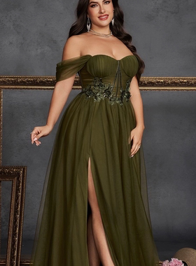 Plus Size Prom Dress Evening Gown Bridesmaid Dress 4XL 礼服