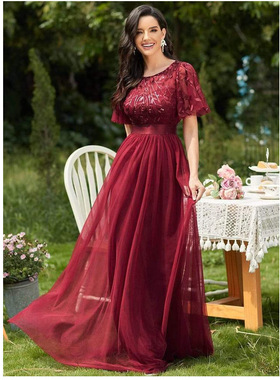 Evening Dress Wedding Party long Dresses 欧美风大码礼服长裙