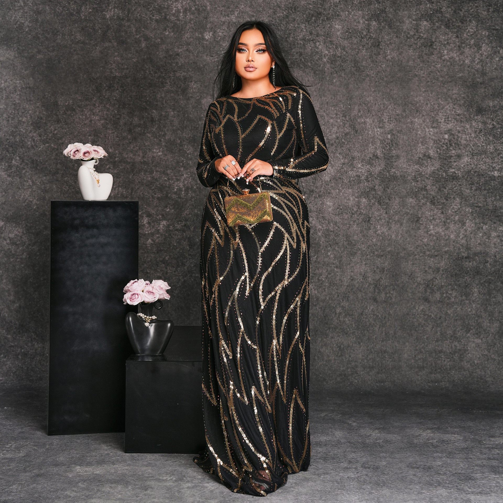 PLUS SIZE DRESS Women Elegant Evening Party Dress 4XL 礼服裙