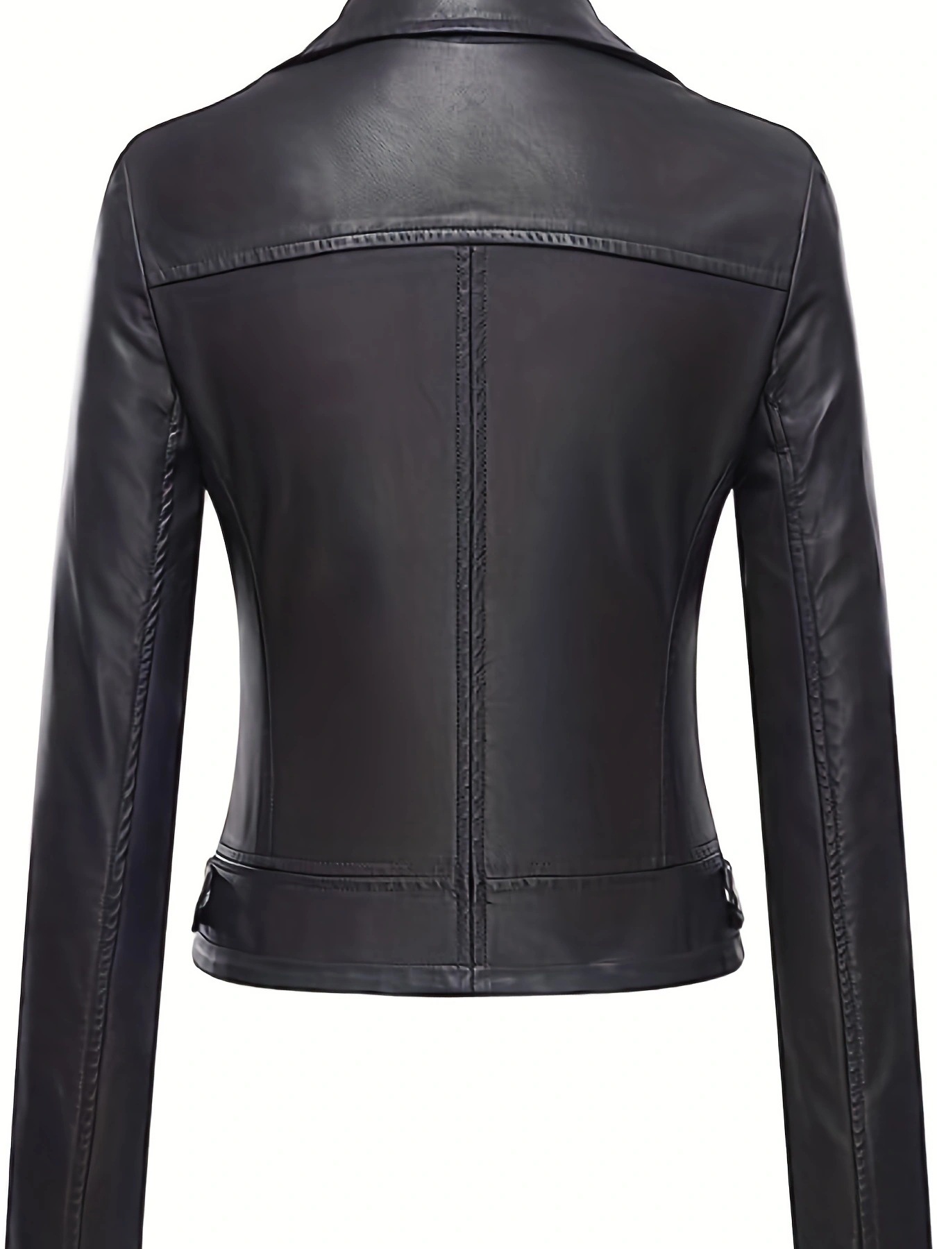 women coat jacket 秋新款欧码链接拼接皮夹 短裤时尚机车皮衣