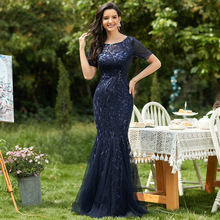 大码晚礼服欧美鱼尾性感女装大码晚装 evening party dresses 4xl