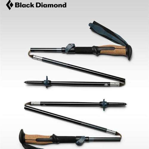26新品BlackDiamond黑钻BD登山折叠杖铝合金户外徒步手杖112560