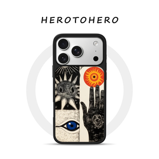 暗黑空洞 适用苹果手机壳17promax磁吸iPhone16新款独特15艺术小众14高级感13欧美复古12不撞款手机壳暗黑风