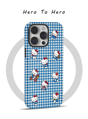 韩系ins可爱hellokitty凯蒂猫 适用于苹果17promax手机壳磁吸iPhone16好看15超火14高级13华为小米全包手机壳