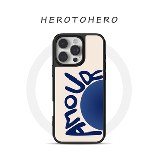 蓝色恋情 适用苹果小米手机壳17promax磁吸iPhone16新款简约15艺术小众14复古文艺13不撞款ins风12手机壳男生