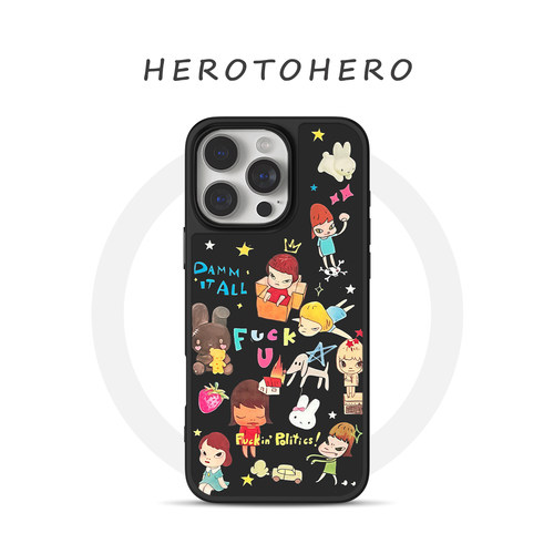 满屏奈良美智 适用苹果手机壳17promax磁吸iPhone16新款艺术15复古插画14小众高级13不会撞壳ins风手机壳日系