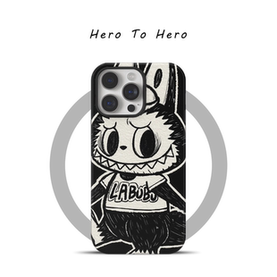 看不见我小怪兽适用苹果17promax手机壳磁吸iPhone16可爱15小众高级14复古13抽象华为vivo小米手机壳稀奇古怪