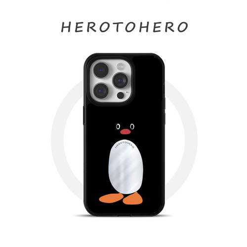pingu企鹅 适用苹果17promax手机壳镜面磁吸iPhone16原创新款15卡通可爱14小众高级13华为小米15手机壳个性潮