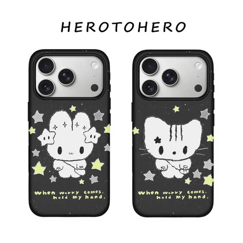 日韩星兔喵适用苹果小米oppo手机壳磁吸iPhone17promax新款情侣闺蜜16可爱卡通15高级感ins风14女生13手机壳