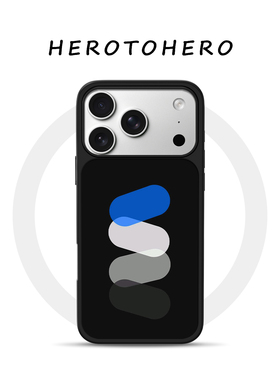 蓝色叠影 适用于苹果华为小米手机壳17promax磁吸iPhone16新款简约15小众高级14设计感13艺术12不撞款手机壳