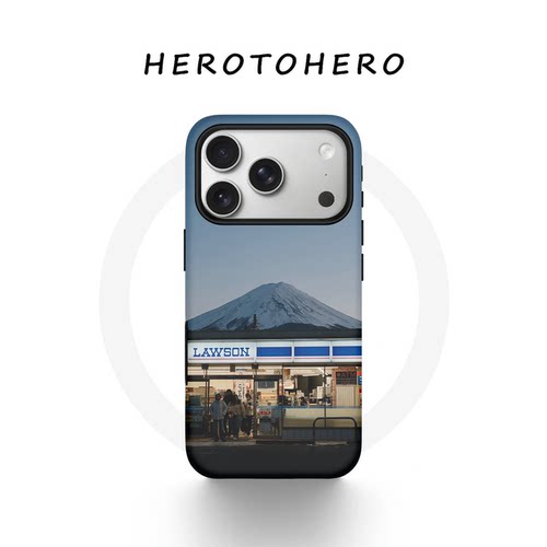 日系「富士山罗森」适用苹果18promax手机壳iPhone17氛围感16治愈系15小众高级巨好看14华为小米手机壳文艺